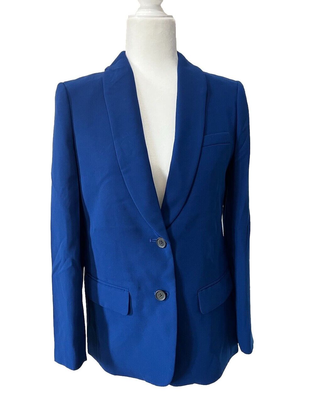 J. Crew Women's Royal Blue Crepe Work Suit Original School Boy Blazer Size 2